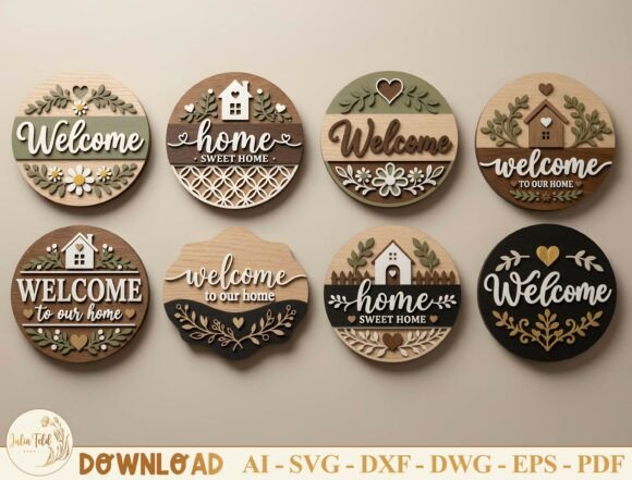 Download Welcome Sign Laser Cut File SVG Bundle - Welcome sign laser cut Collection