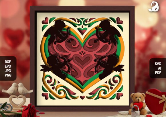 Download Romantic Key to My Heart 3D SVG - 3d svg Collection