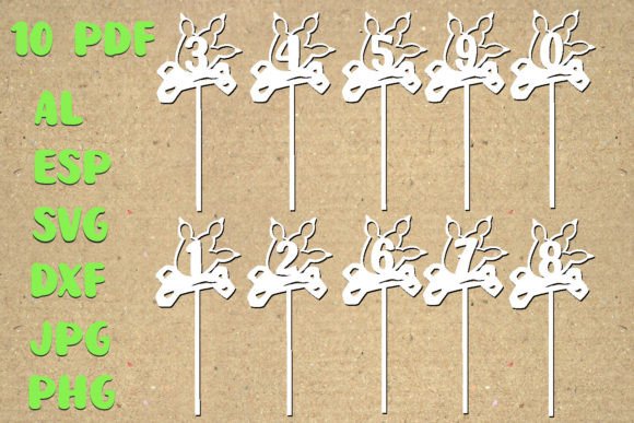 Download Toppers 10 SVG Birthday Papercut DINO - Dino Collection