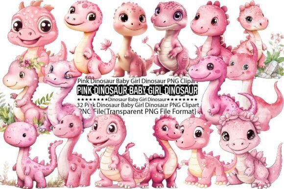Download Pink Dinosaur Baby Girl Dinosaur - Dino Collection