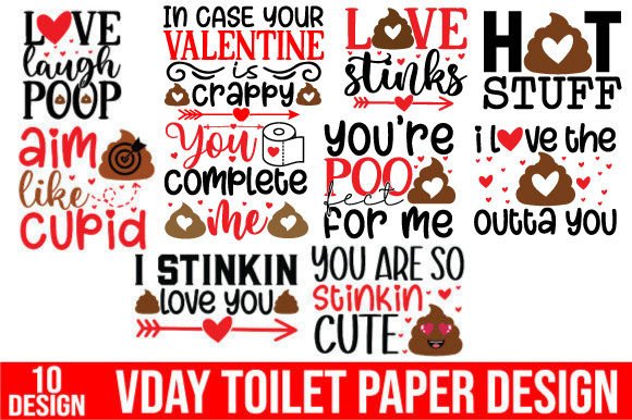 Download Valentine Toilet Paper Design Svg Bundle - Paper design Collection