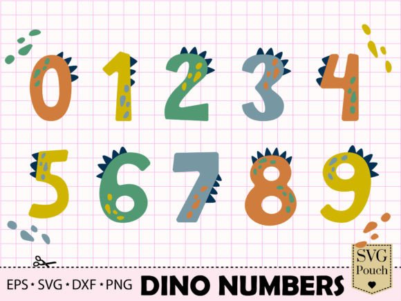Download Dinosaur Numbers SVG, Dino Digits - Dino Collection
