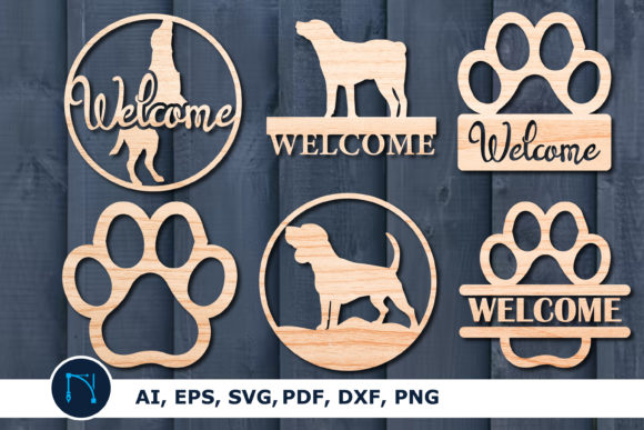 Download Dog Door Welcome Sign Laser Cut Bundle - Welcome sign laser cut Collection