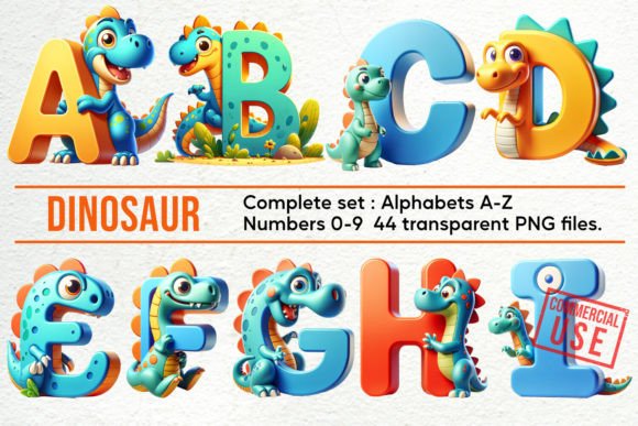 Download Baby Dinosaur Alphabet &amp; Number - Dino Collection