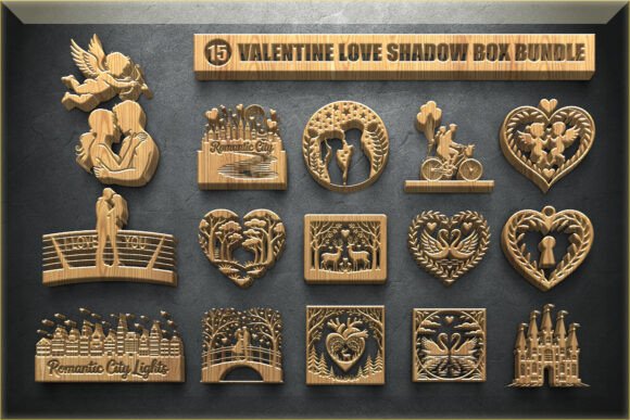 Download Valentine Love Shadow Box Bundle - Premium Resources