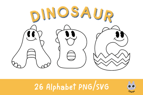 Download Dinosaur Alphabet Letter Outline Clipart - Dino Collection
