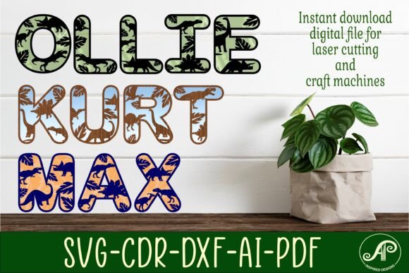 Download Dinosaur Alphabet Set SVG Bundle - Dino Collection