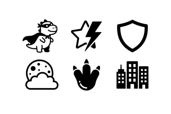 Download Superhero Dinosaur Star Shield Moon City - Dino Collection