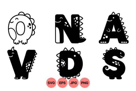 Download Cute Dinosaur Alphabet Clipart - Dino Collection